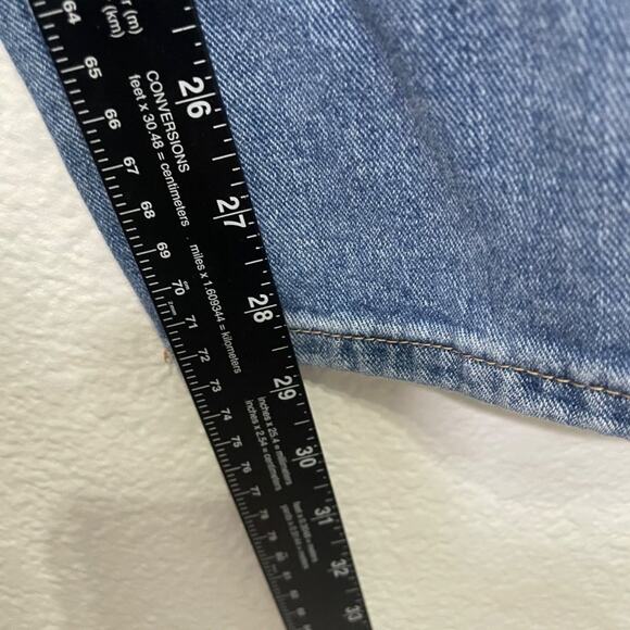 HDLTE Womens Jeans Size 29 Denim Blue Medium Wash High Rise Straight Leg - Picture 6 of 14